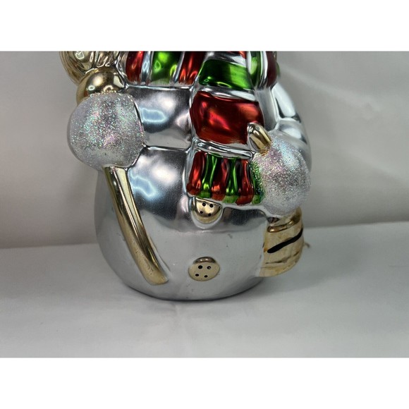Snowman Christmas Ornament -Mercury Glass - Large 9” Tall - Picture 4 of 9